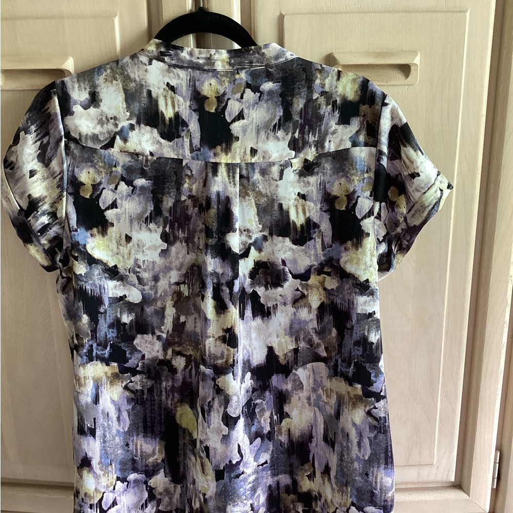 Vera by Vera Wang floral watercolor print blouse - Picture 2 of 7